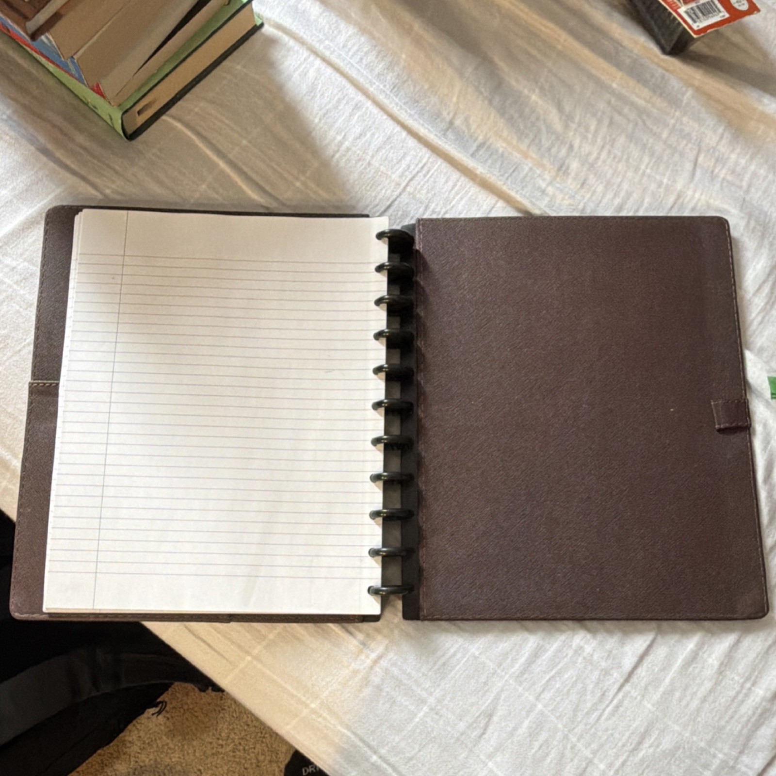 ARC Faux Leather Discbound Binder w/ Extra Discs, Brown Cover & Lined Pages
