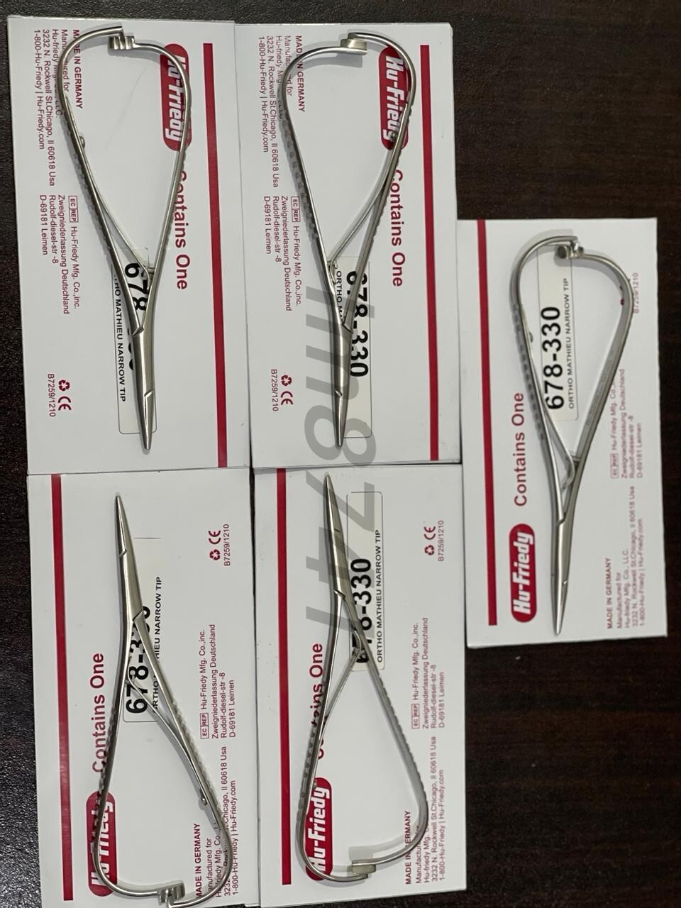 LOT OF 5 HU FRIEDY Mathieu Narrow Tip Orthodontic Plier | 678-330