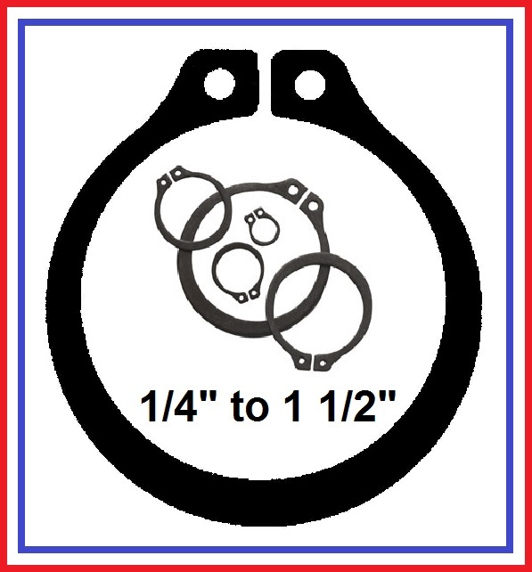 EXTERNAL RETAINER, HOOK & SNAP RINGS (QTY. 4) 1/4″ to 1 1/2″ SHIPPED VIA USPS