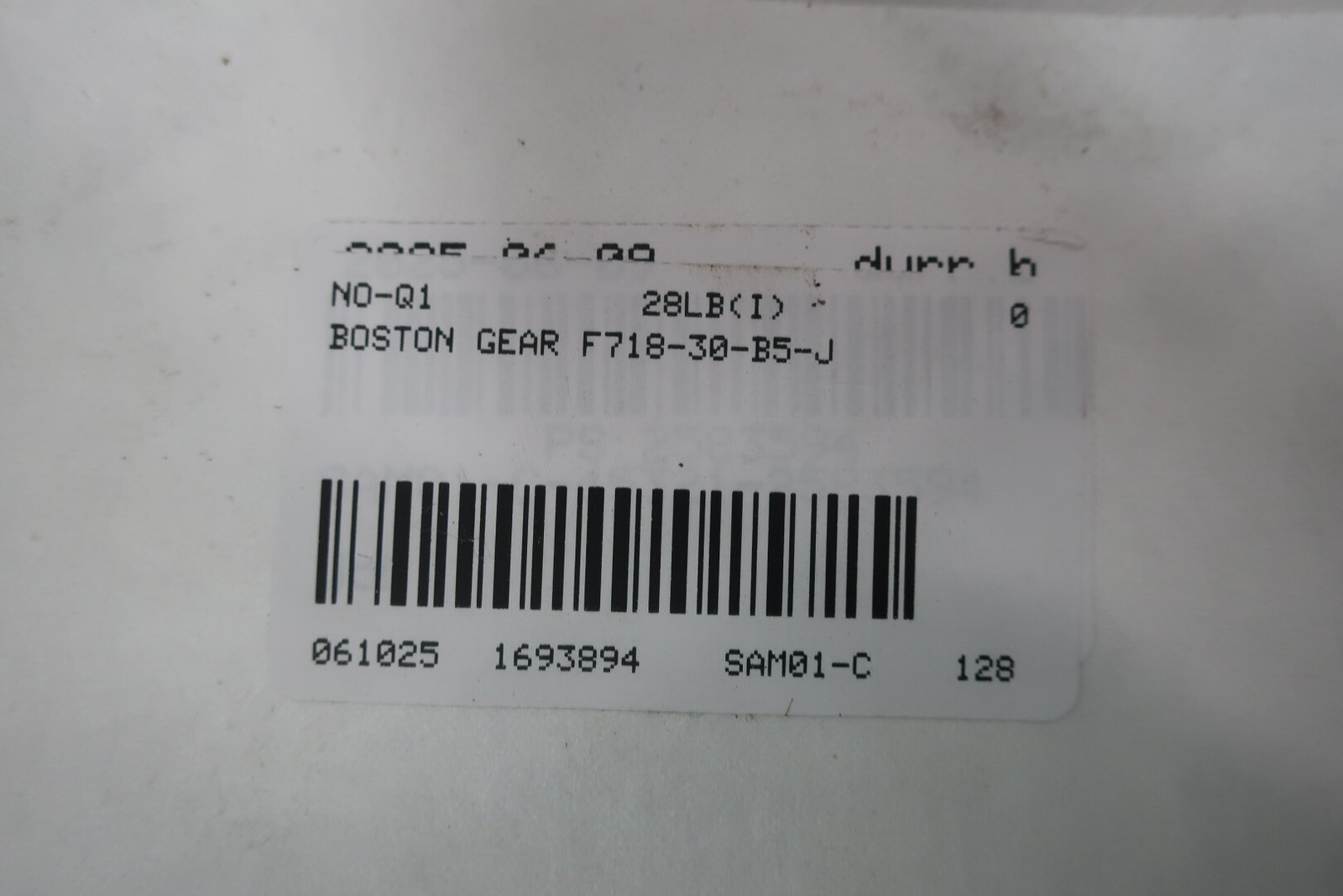 Boston Gear F718-30-B5-J Right Angle Gear Reducer 5/8in 7/8in 0.65hp 30:1