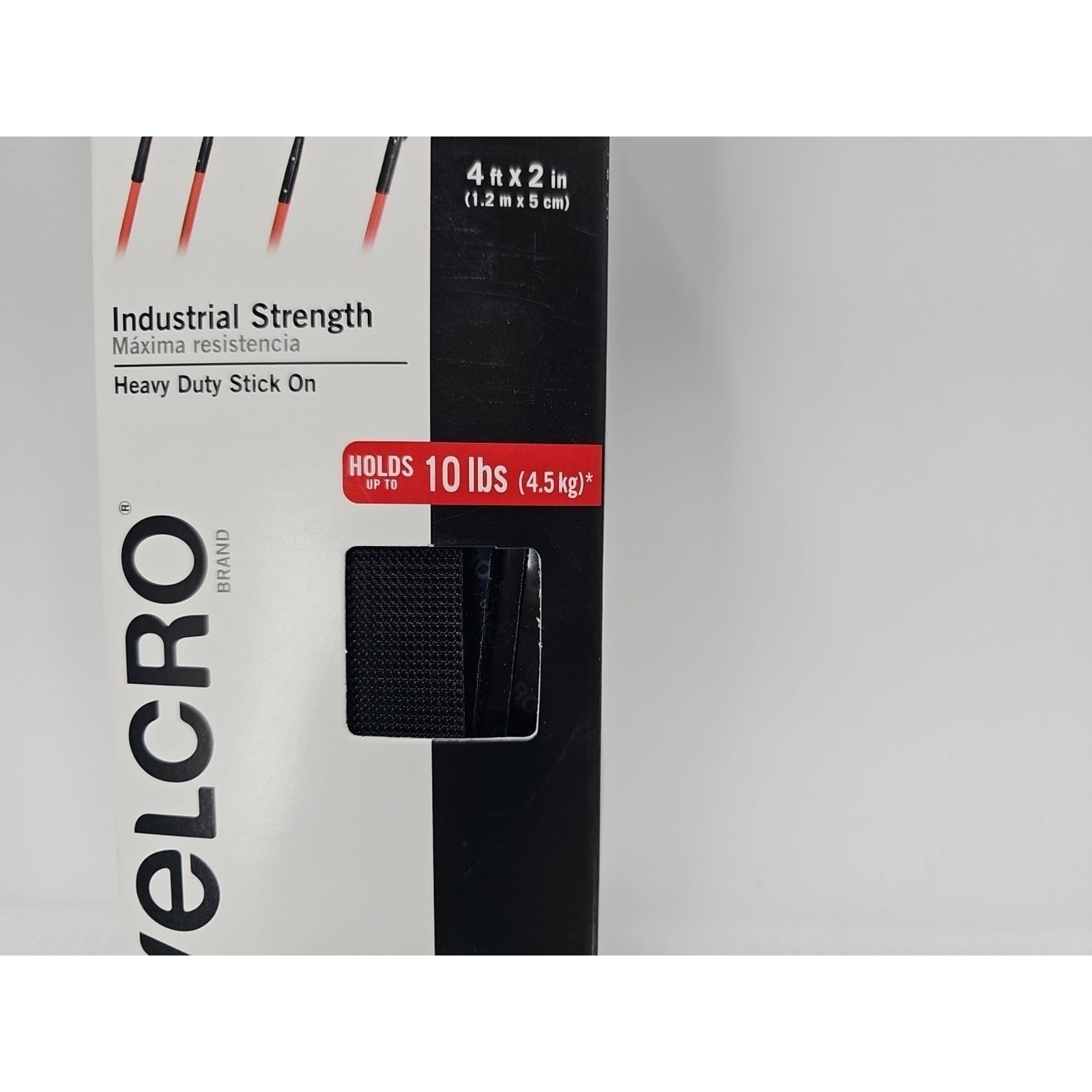 4′ x 2″ Velcro Roll • Industrial Strength • Holds Up to 10 lbs • Stick On [123]