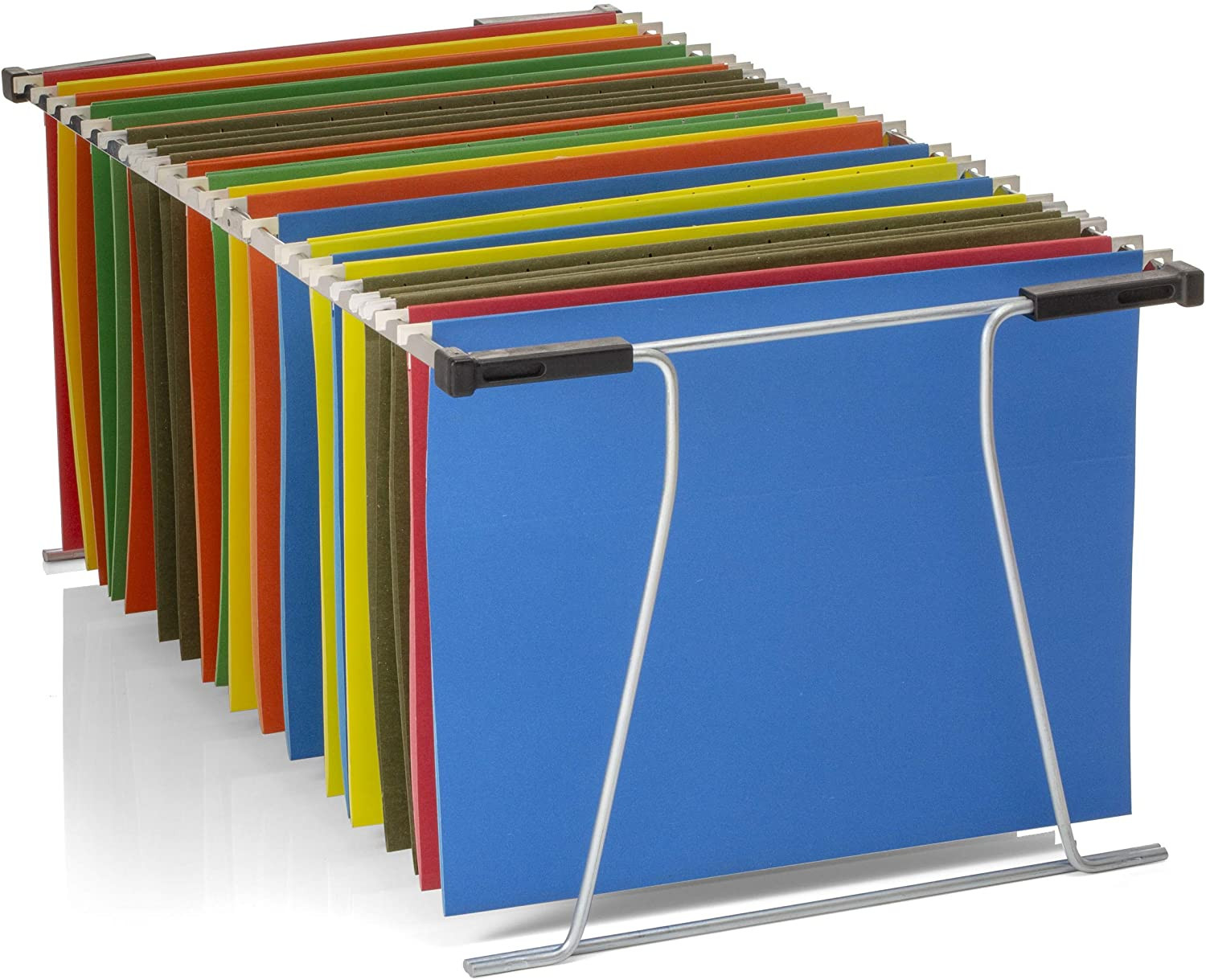 Universal Hanging File Frame, Letter and Legal Size, Rails 24 to 27, Steel, 1 Se
