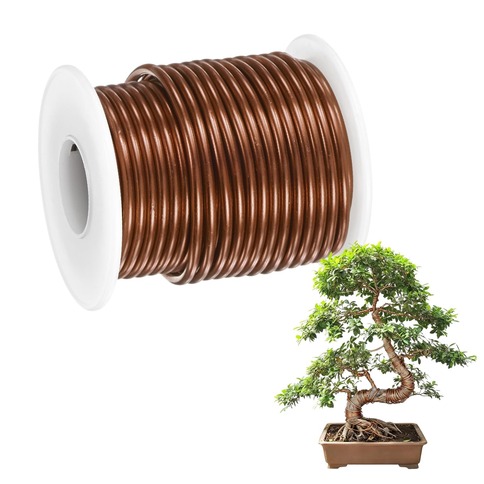 1-Pack Bonsai Training Wire, 2.5mm x 33ft/10m Anodized Aluminum Bonsai Tree W…