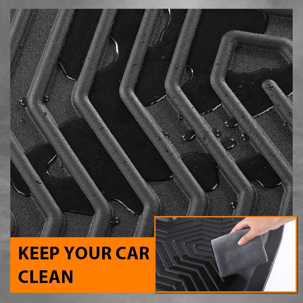 Floor Mats Cargo Liners 4PCS Honda CRV 2023-2025 Hybrid TPE All Weather Black