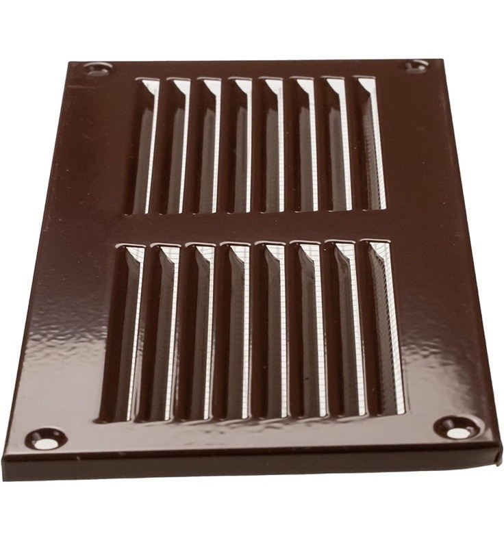 8×4 Brown Air Duct Vent Cover 5-Pack Metal Rectangle w Screen New FAST SHIPPING