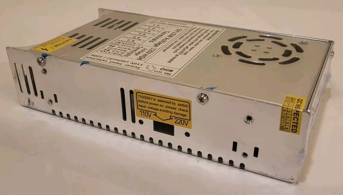 Low Voltage Power Supply • 5V/300W 110V/220V 50/60Hz 60A • New/Sealed!