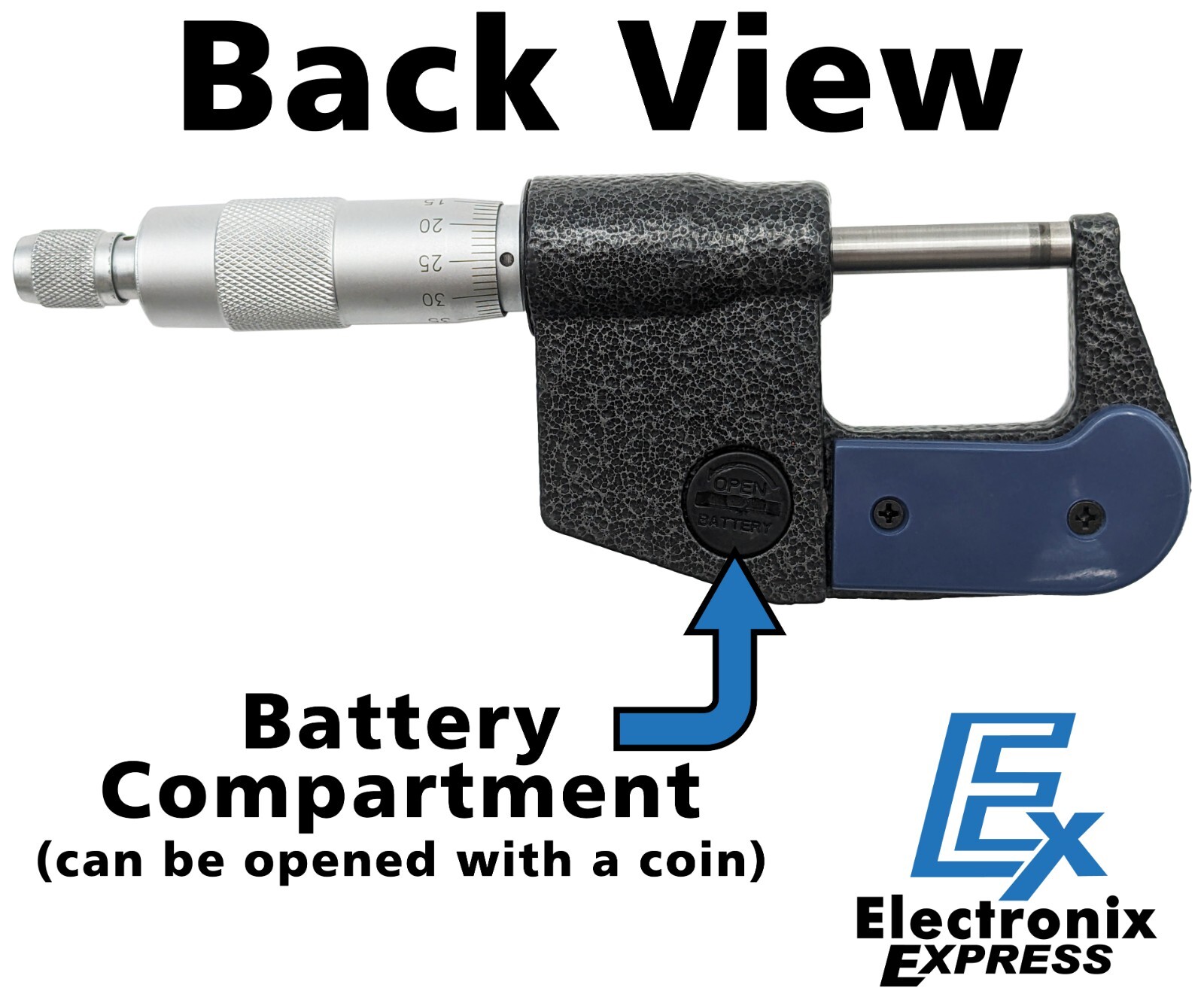 0-25mm (0-1″) Digital Micrometer with 6 Digit LCD Display, 0.001mm Resolution