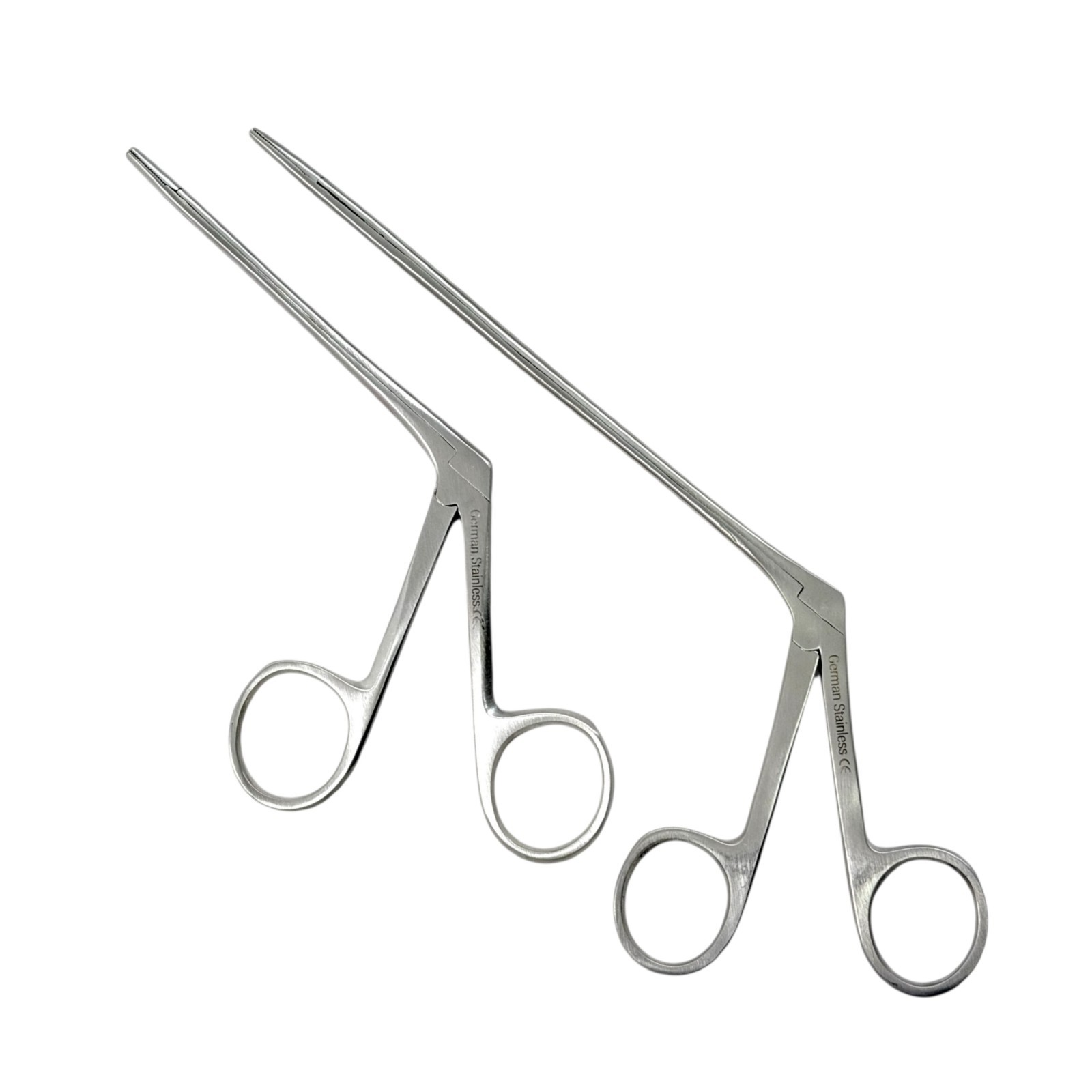 2 Pieces – Alligator Forceps With Serrated Tips Micro 3.5″ + 5.5″ ENT