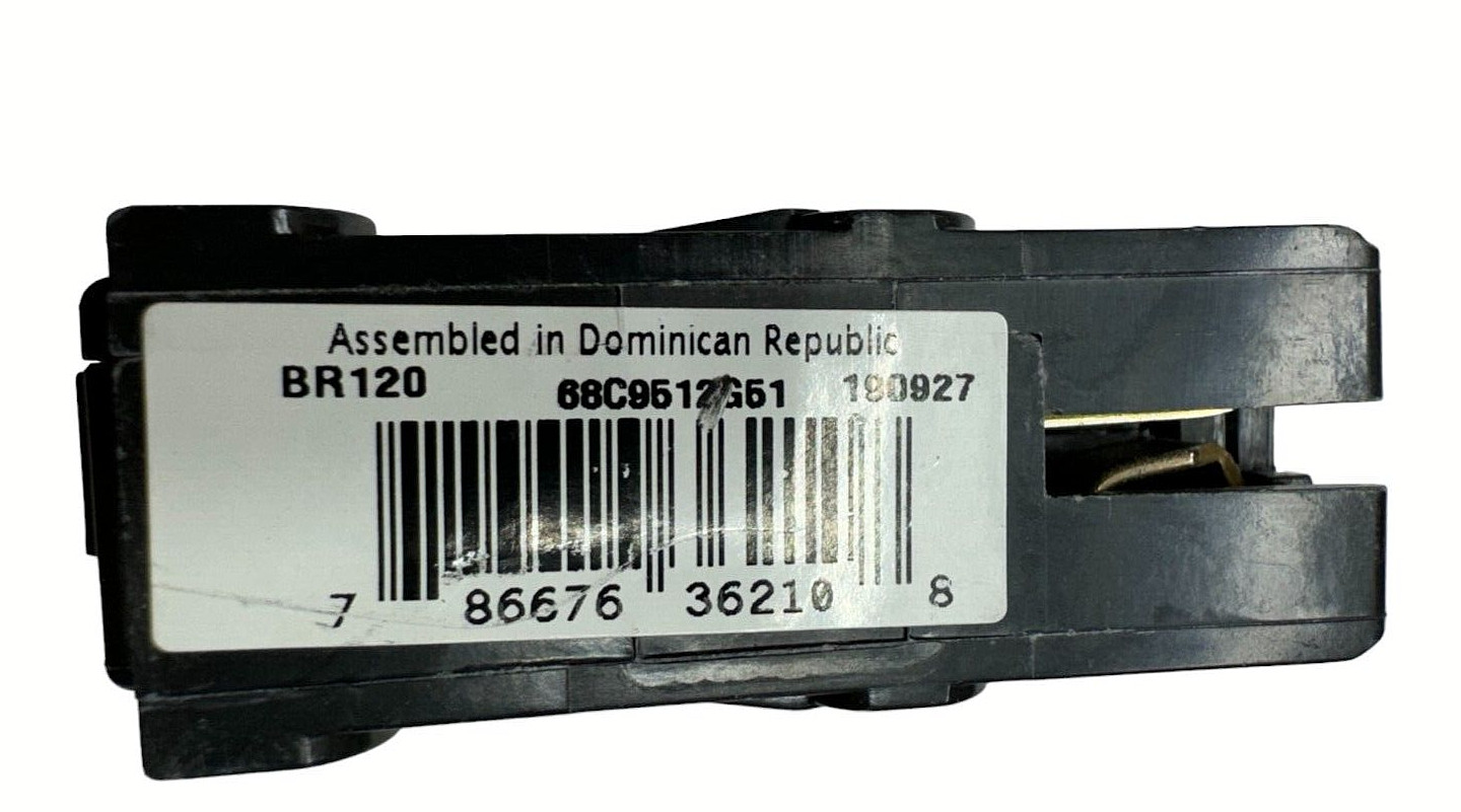 (Pack of 2) Eaton BR120 Circuit Breaker 1-Pole 20A, 120/240V, Type C120