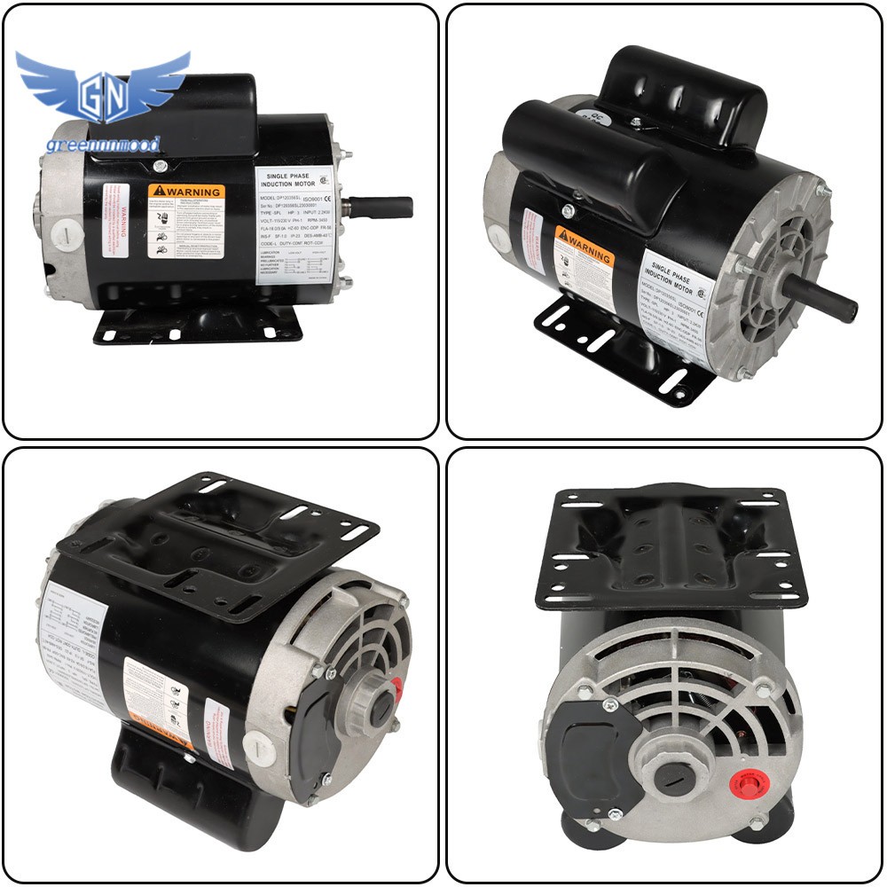 Compressor Duty Electric Motor 3 hp 3450RPM 56 Frame 1 Phase 115-230V 5/8″ Shaft