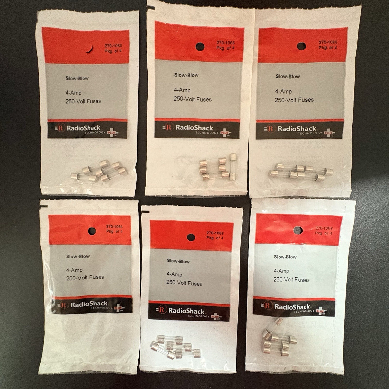 Huge NOS Vintage RadioShack Fast-Acting Mixed Amps Glass Fuse Lot 34-Packs 136pc