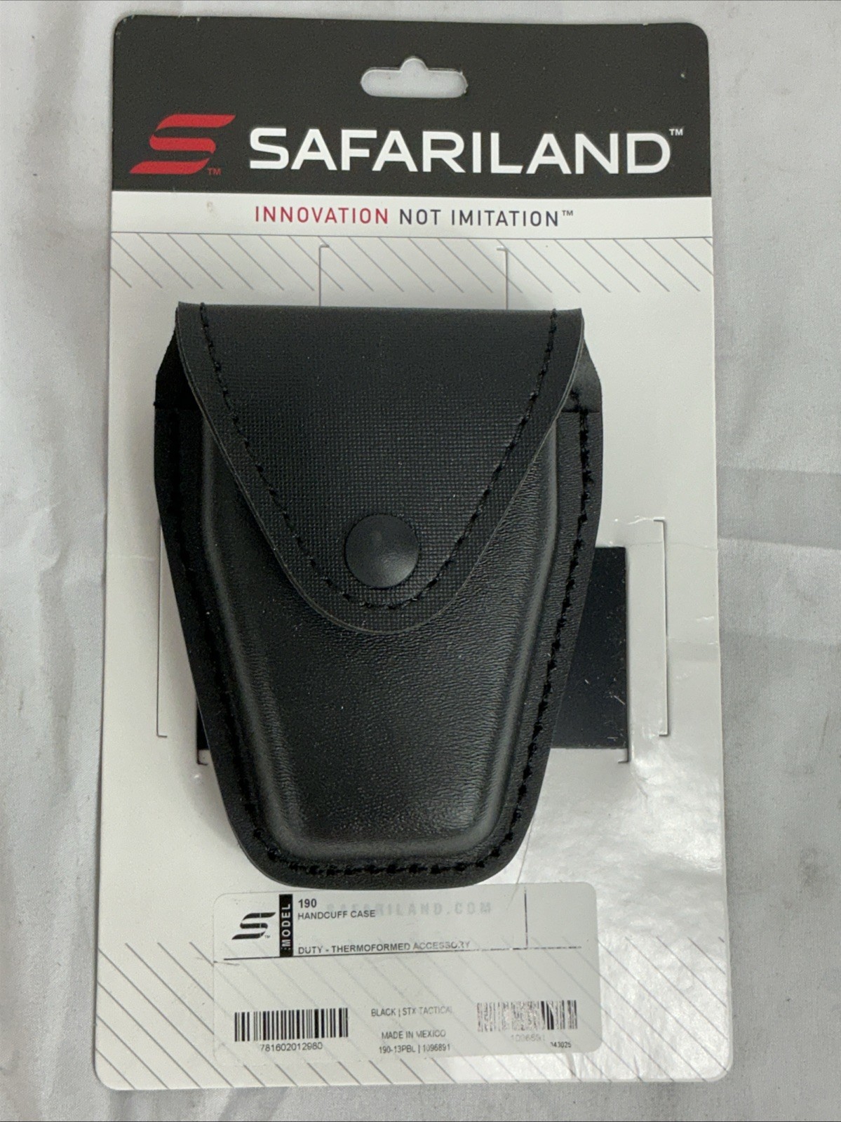 Safariland STX Tactical Black 190-13PBL Handcuff Case Brand New