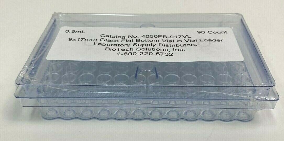 Biotech Glass Vial 0.5 ml Flat Bottom Total of 288 Vials