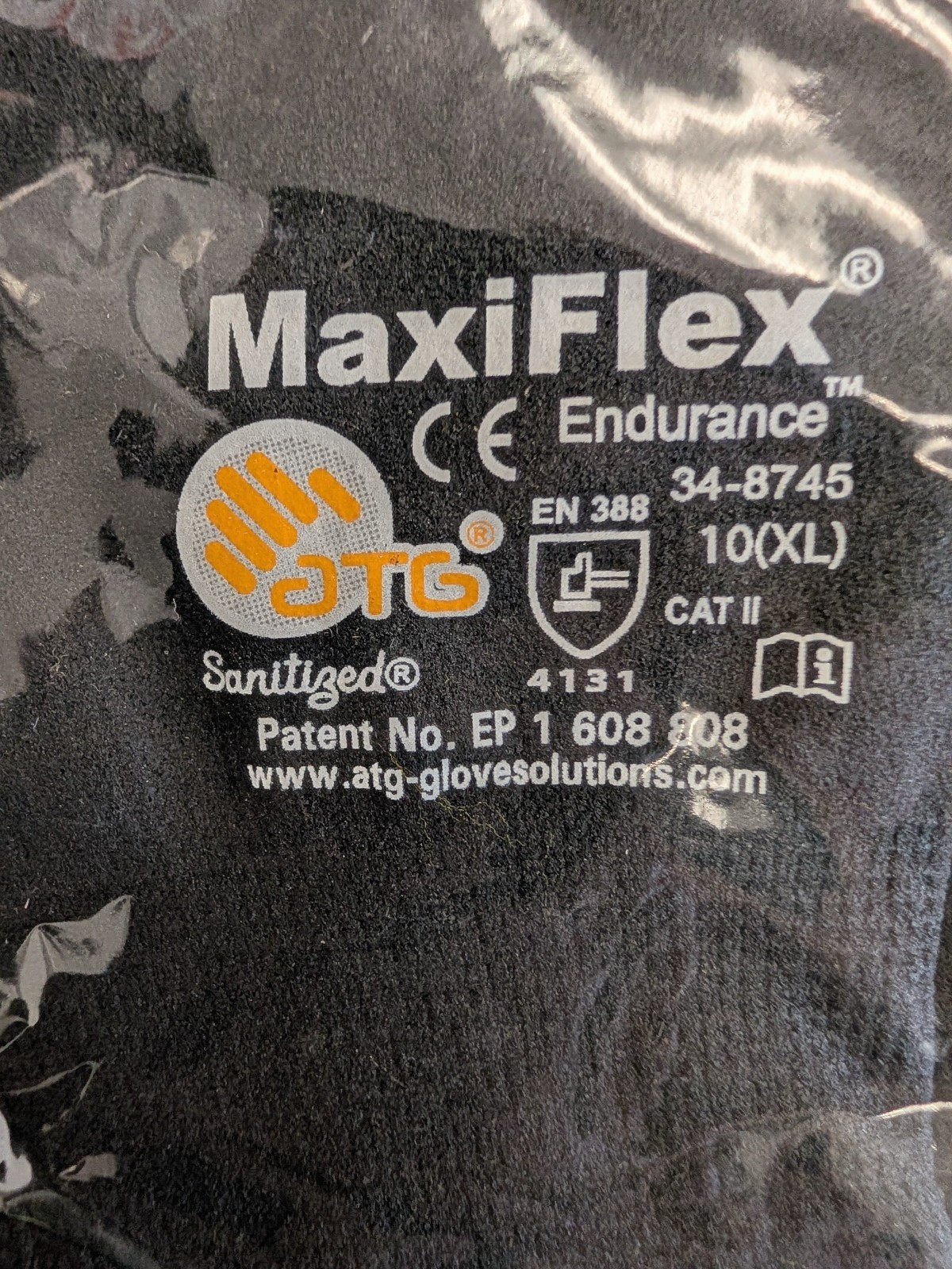 One New MaxiFlex Endurance Nitrile Coated Nylon Lycra Work Gloves-XL- Free Ship