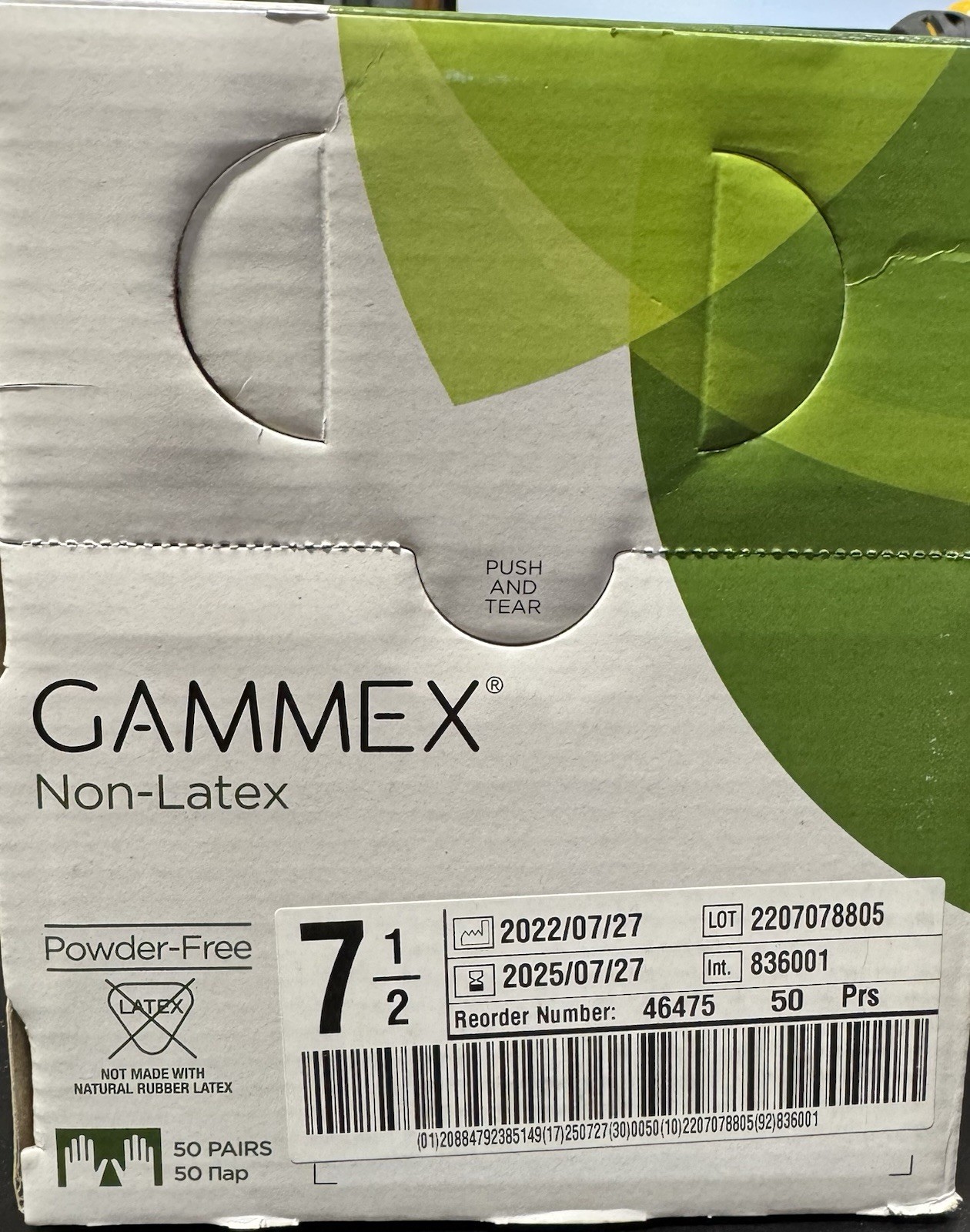 GAMMEX Non-Latex Polyisoprene Surgical Glove – 50 per Box