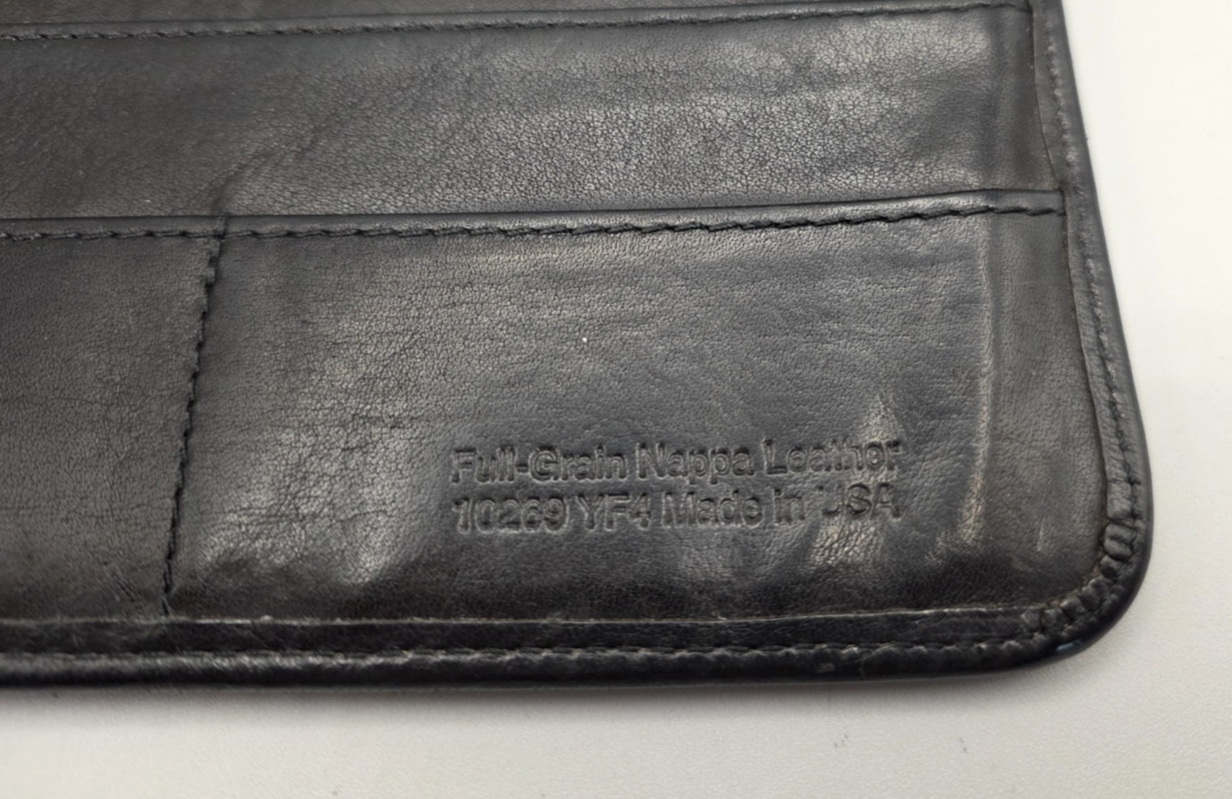 Franklin Quest Black Leather Planner 7 Ring Binder Made in USA