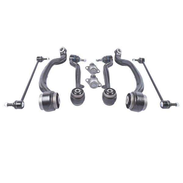 8Pcs Front Upper Lower Left & Right Control Arm Ball Joint Sway Bar for Land Rov