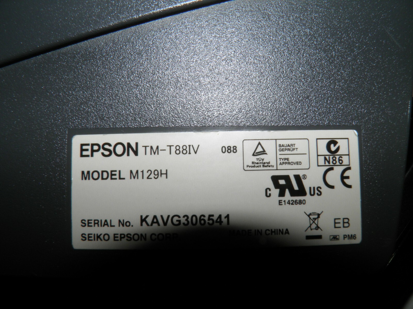 Refurbished Micros Epson M129H TM-T88IV Thermal POS Receipt Printer IDN