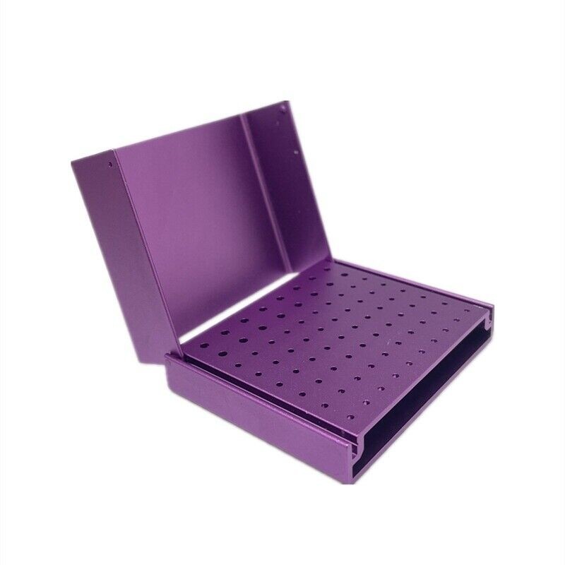 76 Holes Dental Bur Stand Speed FG/RA CA Burs Prophy Brush Cup Holder Block Box