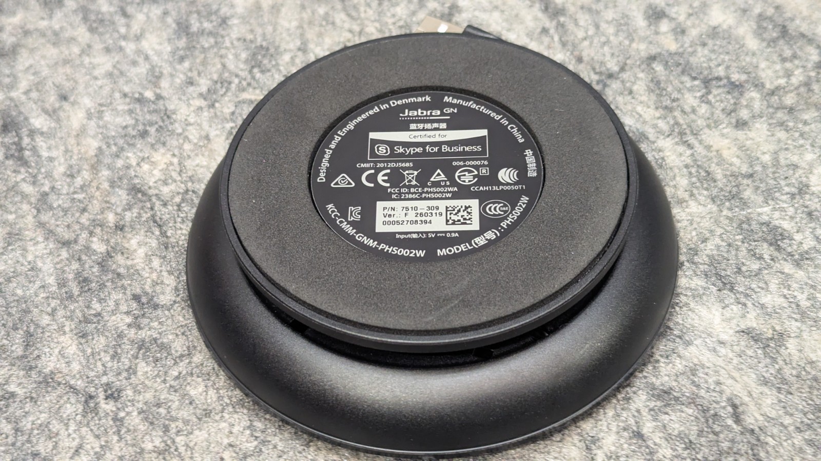Jabra Speaker 510 USB Speakerphone PHS002W 7510-409 with Bag & Power Supply