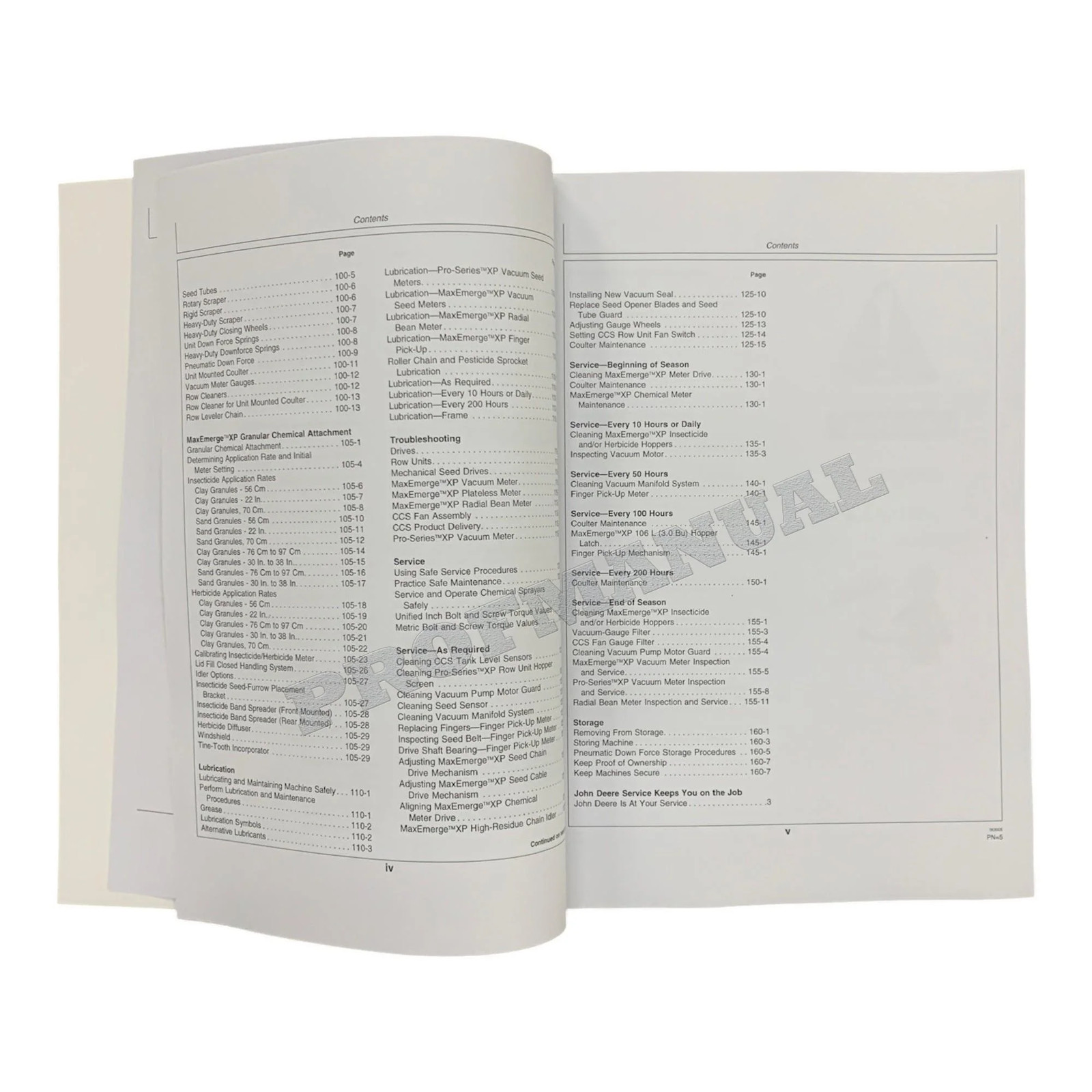 JOHN DEERE DB44 DB58 DB60 DB66 PLANTER OPERATORS MANUAL