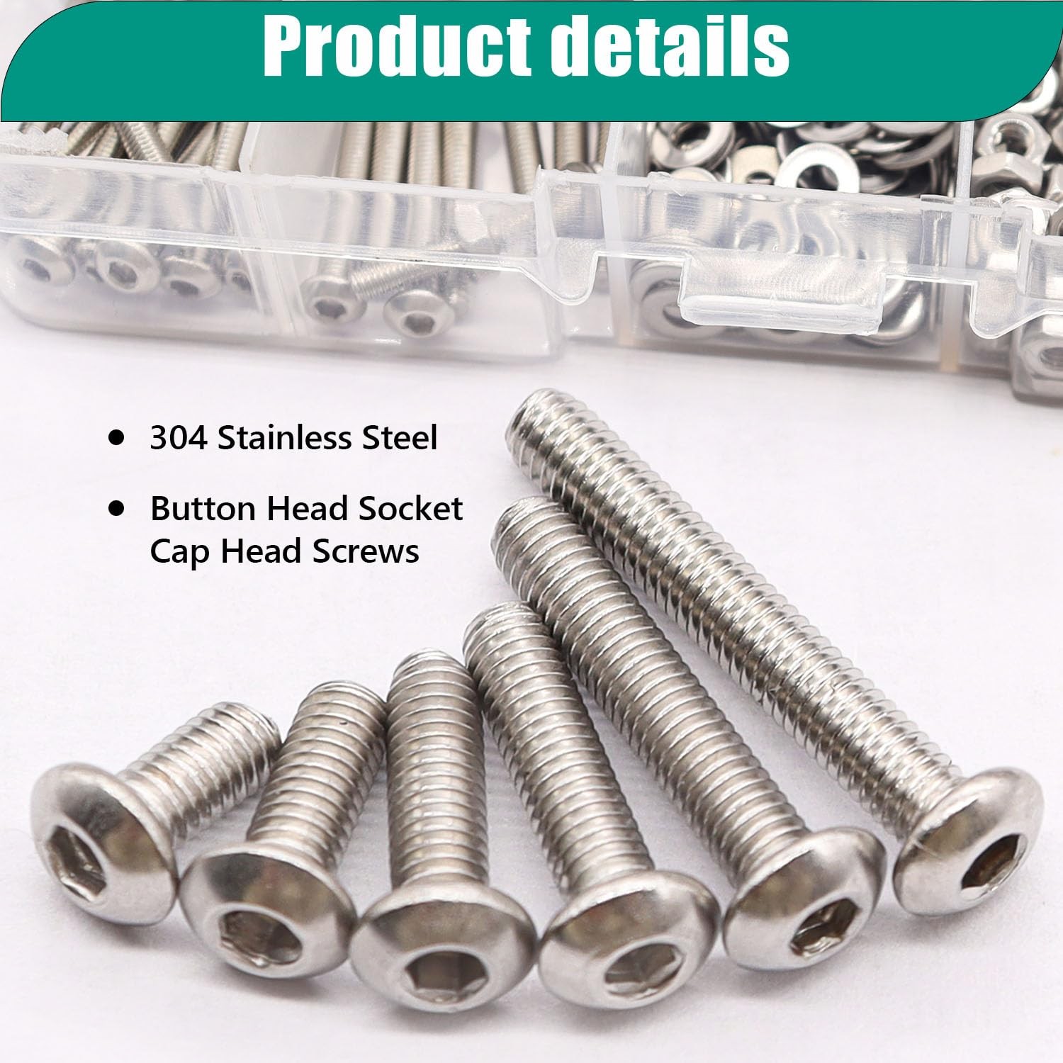 640PCS M3 Screws Kit M3 x 6mm/8mm/10mm/12mm/16mm/20mm 304 Stainless Steel Met…