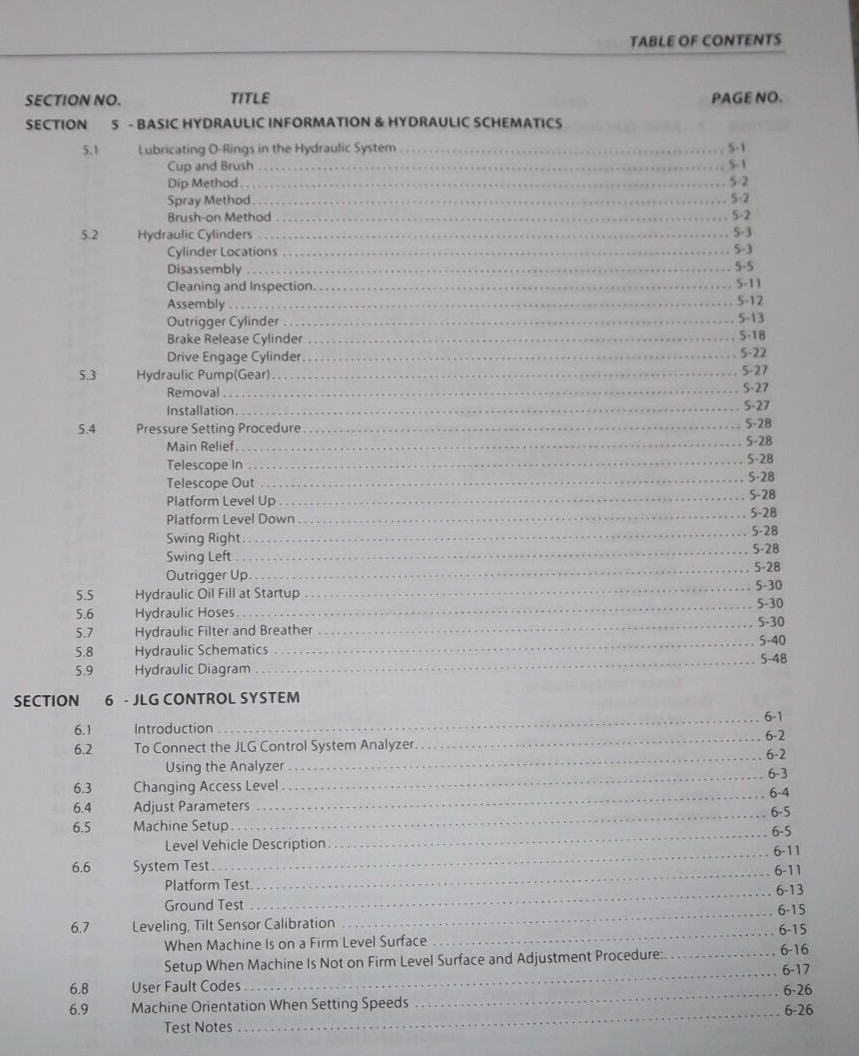 JLG T500J TOW BEHIND BOOM LIFT SERVICE SHOP REPAIR MAINTENANCE MANUAL BOOK