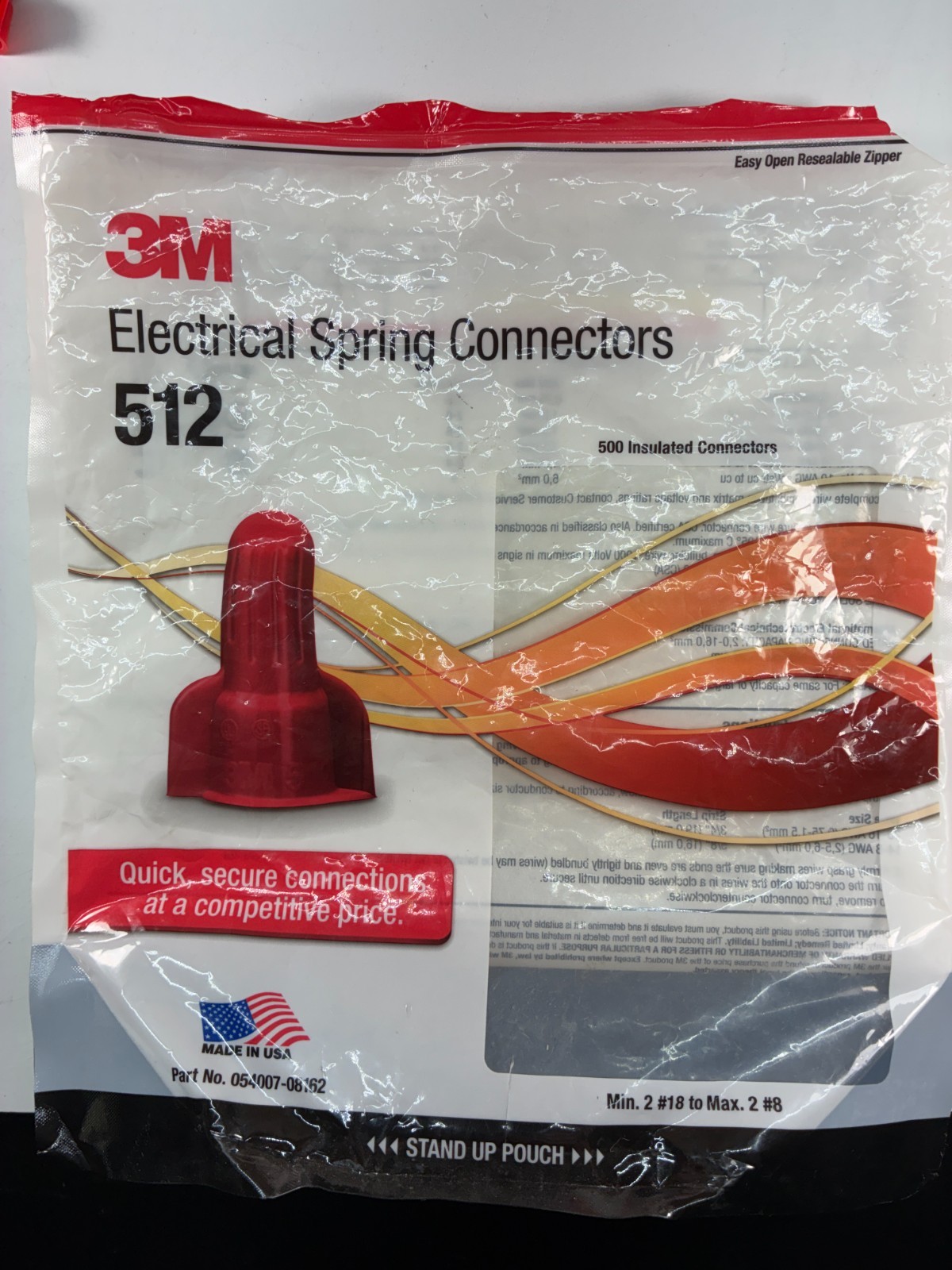 Red Wire-Nuts 3M Spring Connectors (45-PACK) #20 up to #8 wire NEW Job Leftovers