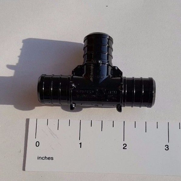 25 PIECES 3/4″ PEX TEE POLY ALLOY LEAD FREE CRIMP PLASTIC FITTINGS – NSF, CUPC