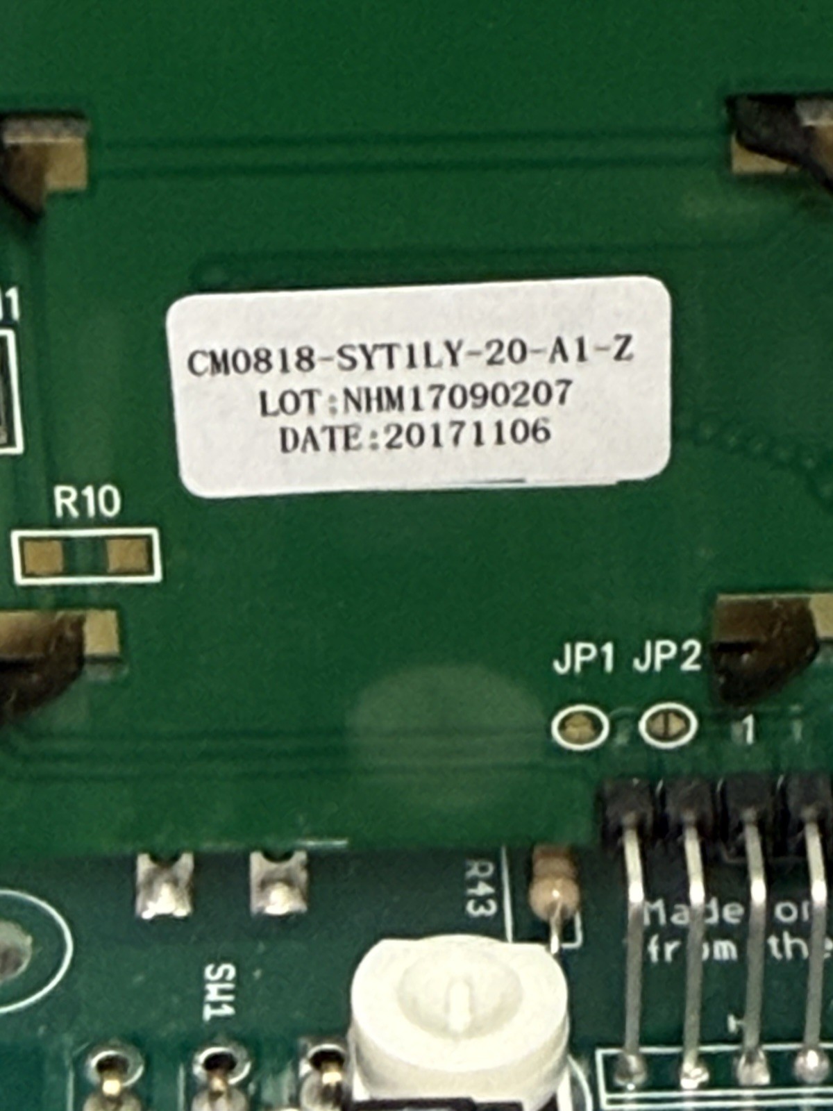 Lot of 2 JAMEX LCD Display Control Board Assemblies CM0818-SYT1LY-20-A1-Z NOS
