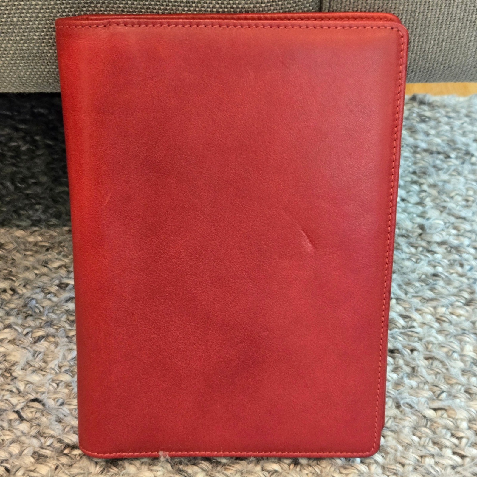 Coach Notebook Planner Organizer Notepad 6 x 8.5″ Red Leather Address Portfolio