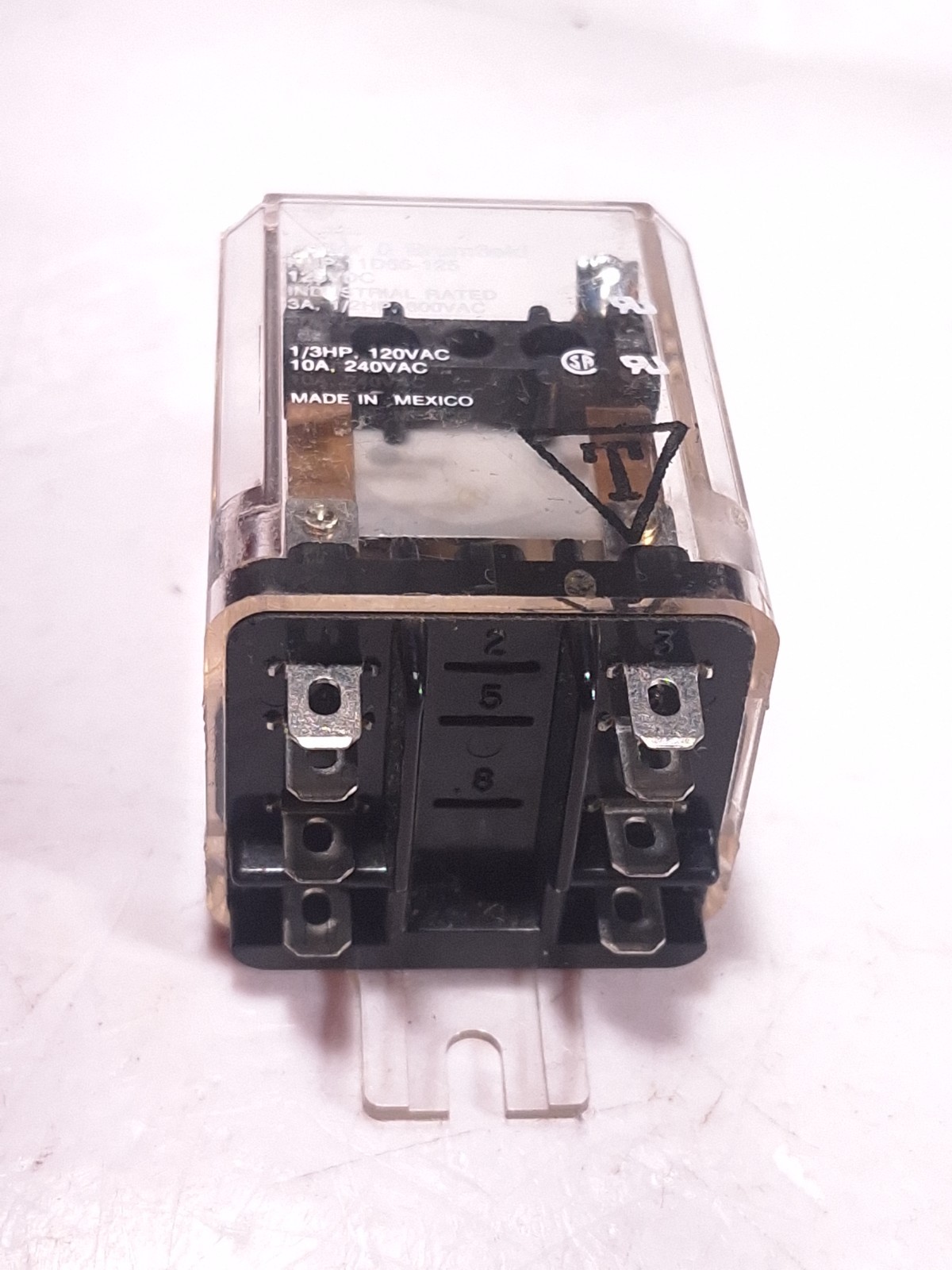POTTER & BRUMFIELD KUP-11D55-125 POWER RELAY 8-PIN 12 VDC COIL 10A DPDT-CO