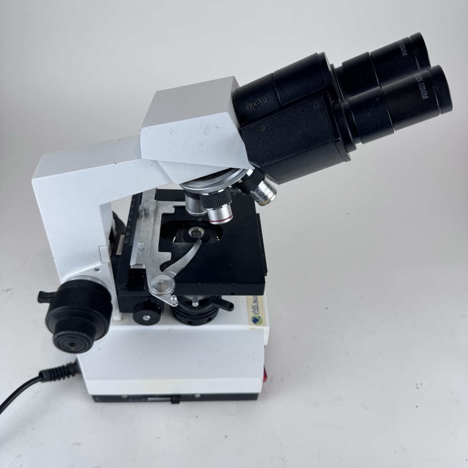 PSS Select Laboratory Compound Binocular Microscope + 4X 10X 40X 100X Objectives