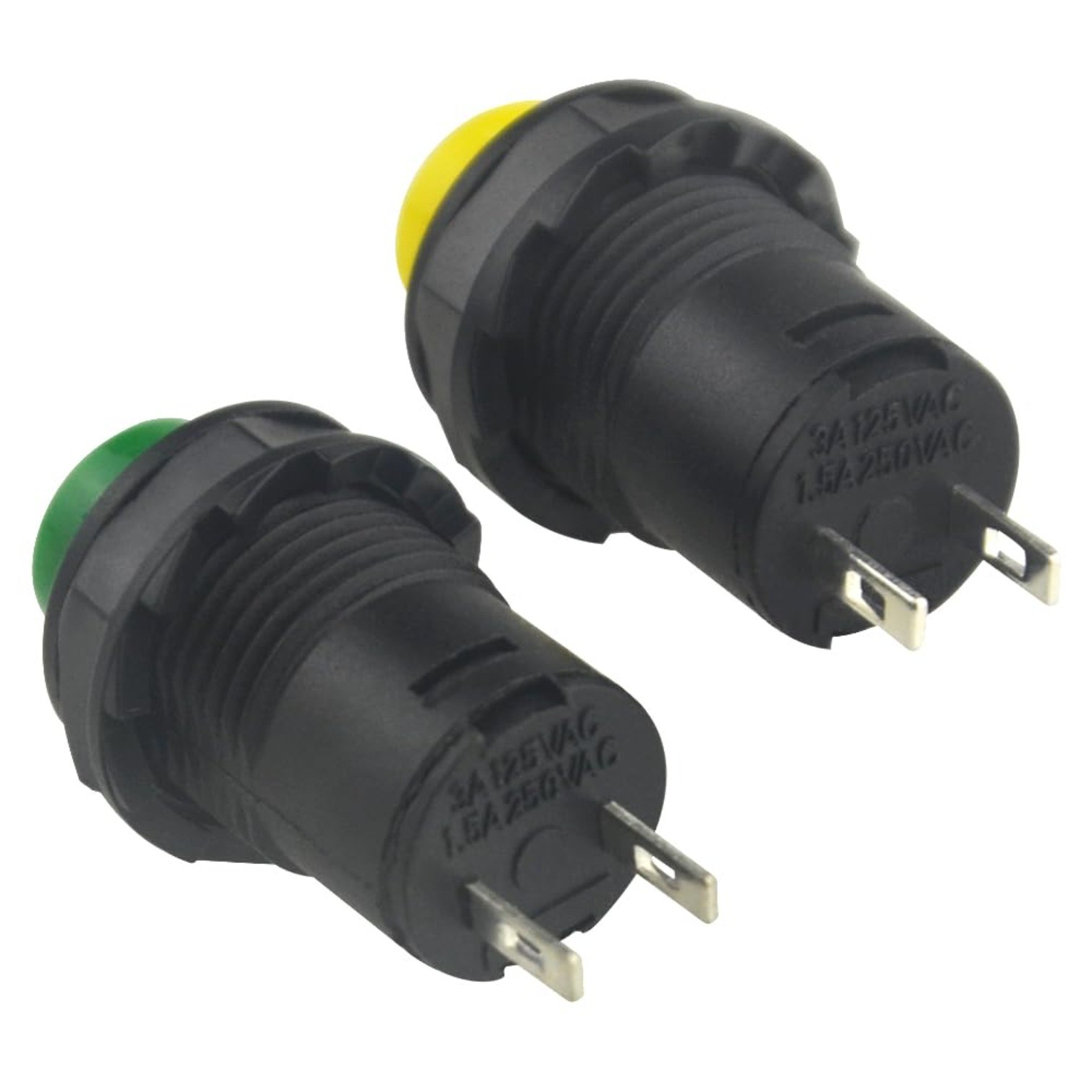 30 PCS 12mm Self-Locking Latching Push Button Switch AC 250V/1.5A 125V/3A