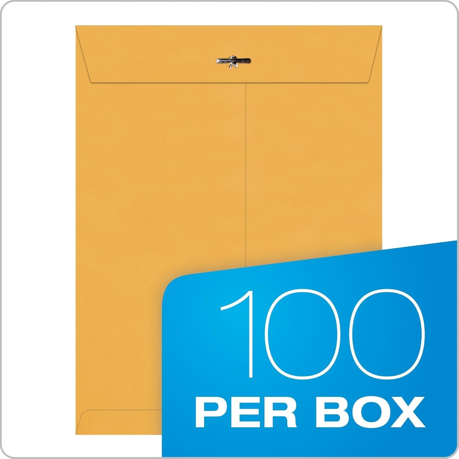 100 Pcs CLASP ENVELOPES 9×12 28lb Kraft Shipping Mailing Gummed Business Manila