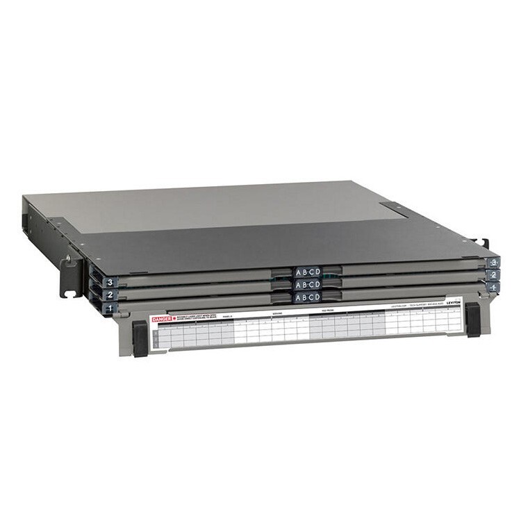 Leviton 5R1UD-S12 UHDX 1RU Rack-Mount Fiber Optic Enclosure with Sliding Trays