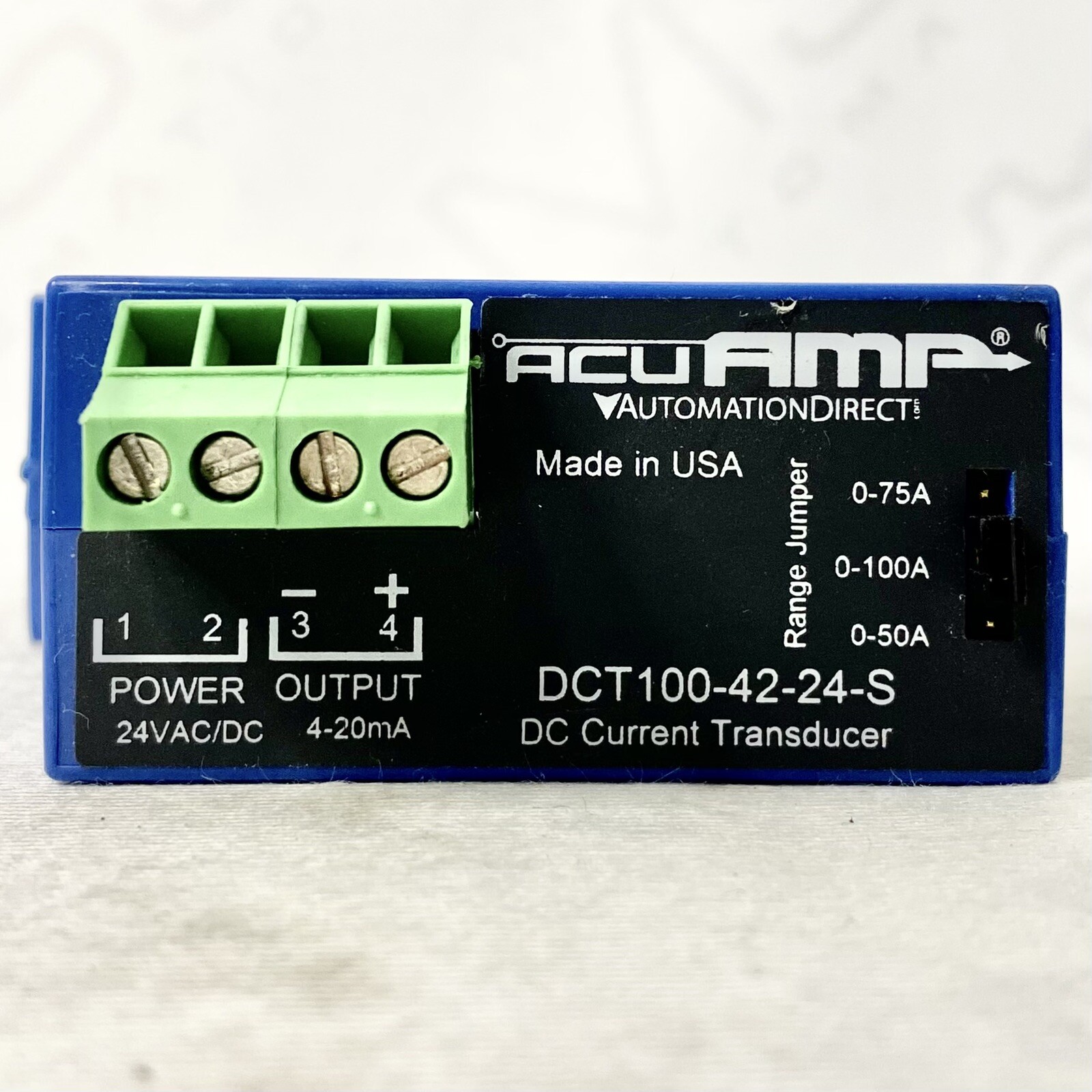 Automation Direct DCT100-42-24-S AcuAmp DC Current Transducer 4-20mA Range