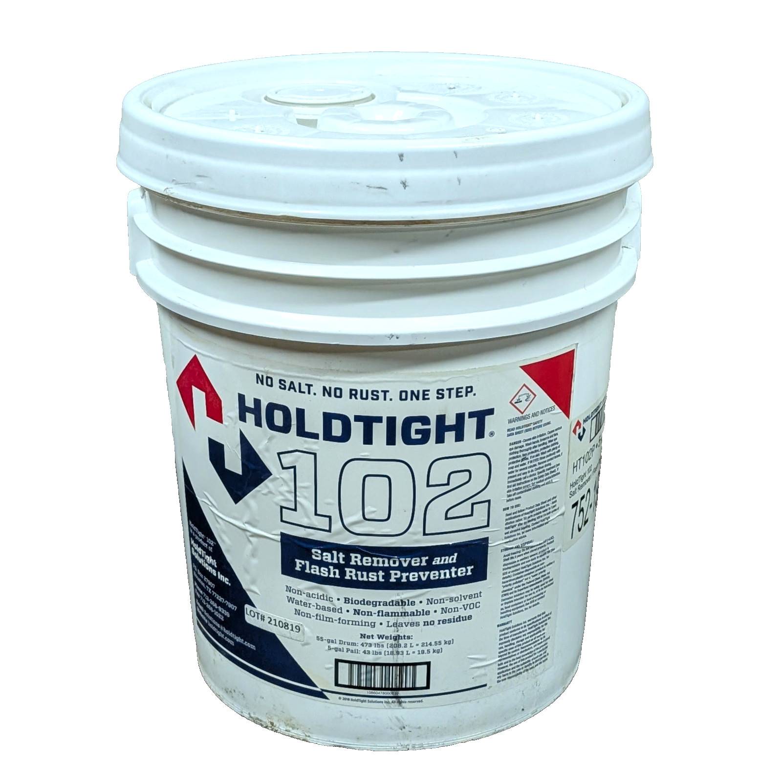 HoldTight 102 Wet Blasting Additive Salt Removal & Flash Rust Prevention 5 GAL