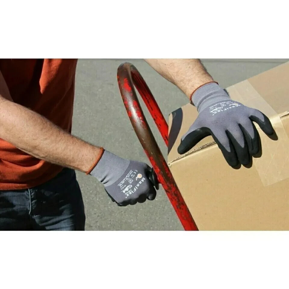 MaxiFlex Ultimate Micro Foam Nitrile Grip Coated WORK GLOVES 12 PAIR 34-875/S(7)