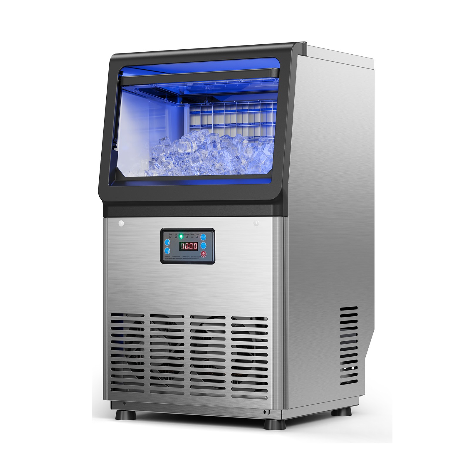 Uimoso 80lbs/24H Commercial Ice Maker with 13 lbs Storage for Bar or Restaurant