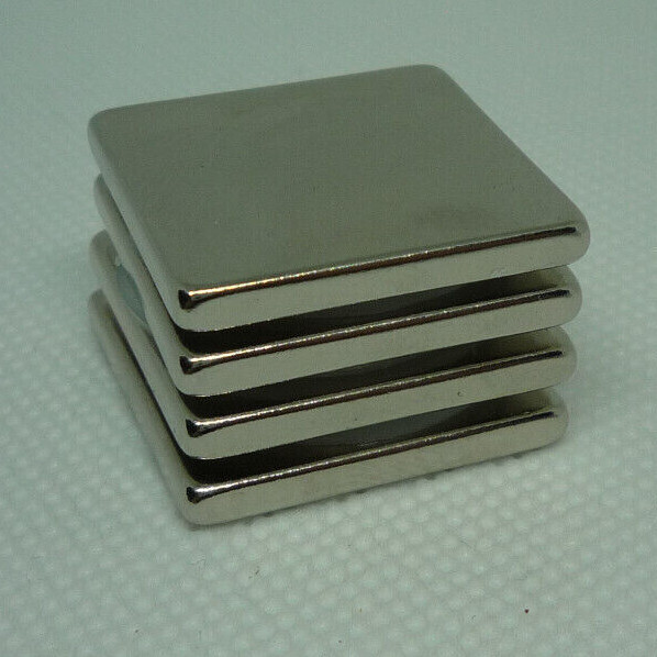 Magnets Strong Neodymium 1″ square block, 1/8″ thick (4 Pack) High N50 Rating