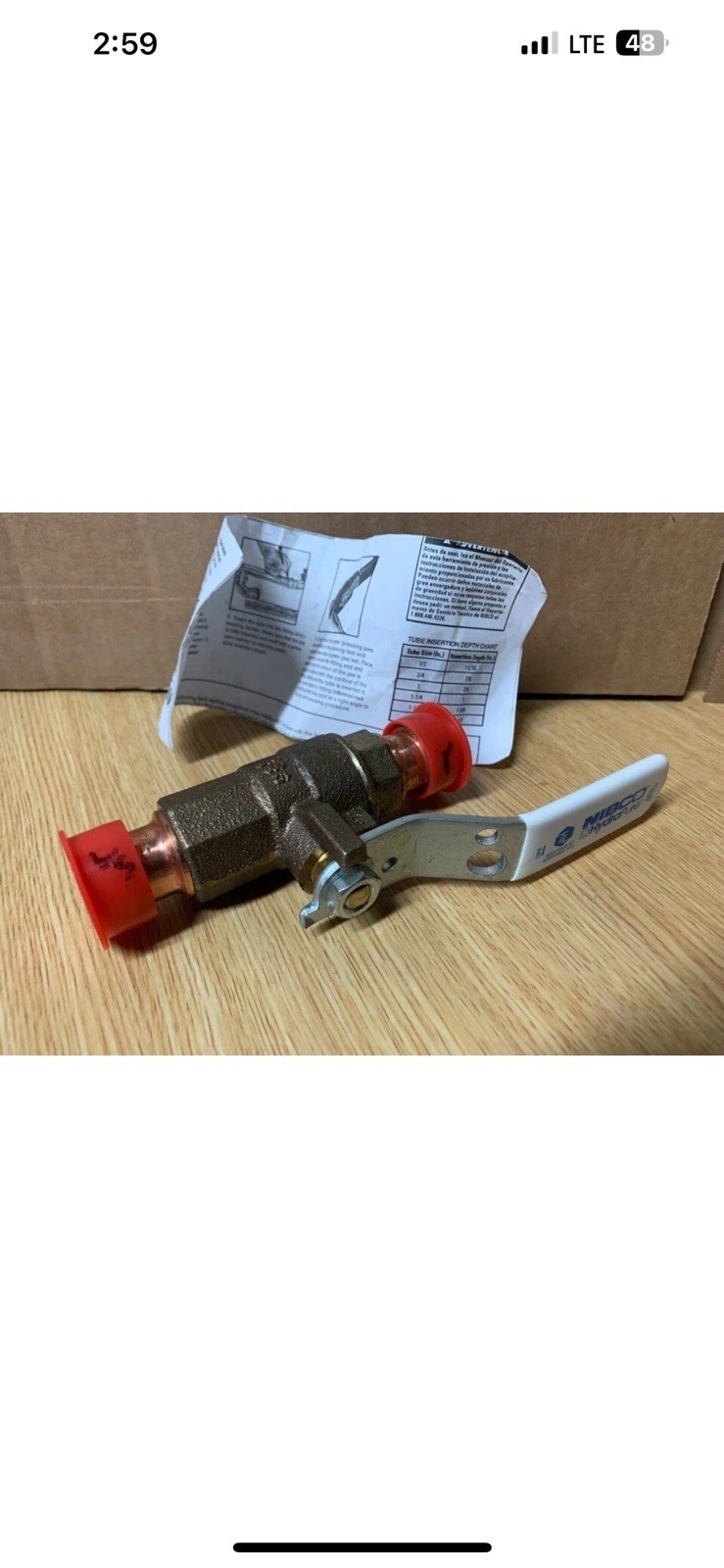 Nibco NF840X6 1/2 in. Lead-Free Bronze Press x Press Pressure Rated Ball Valve