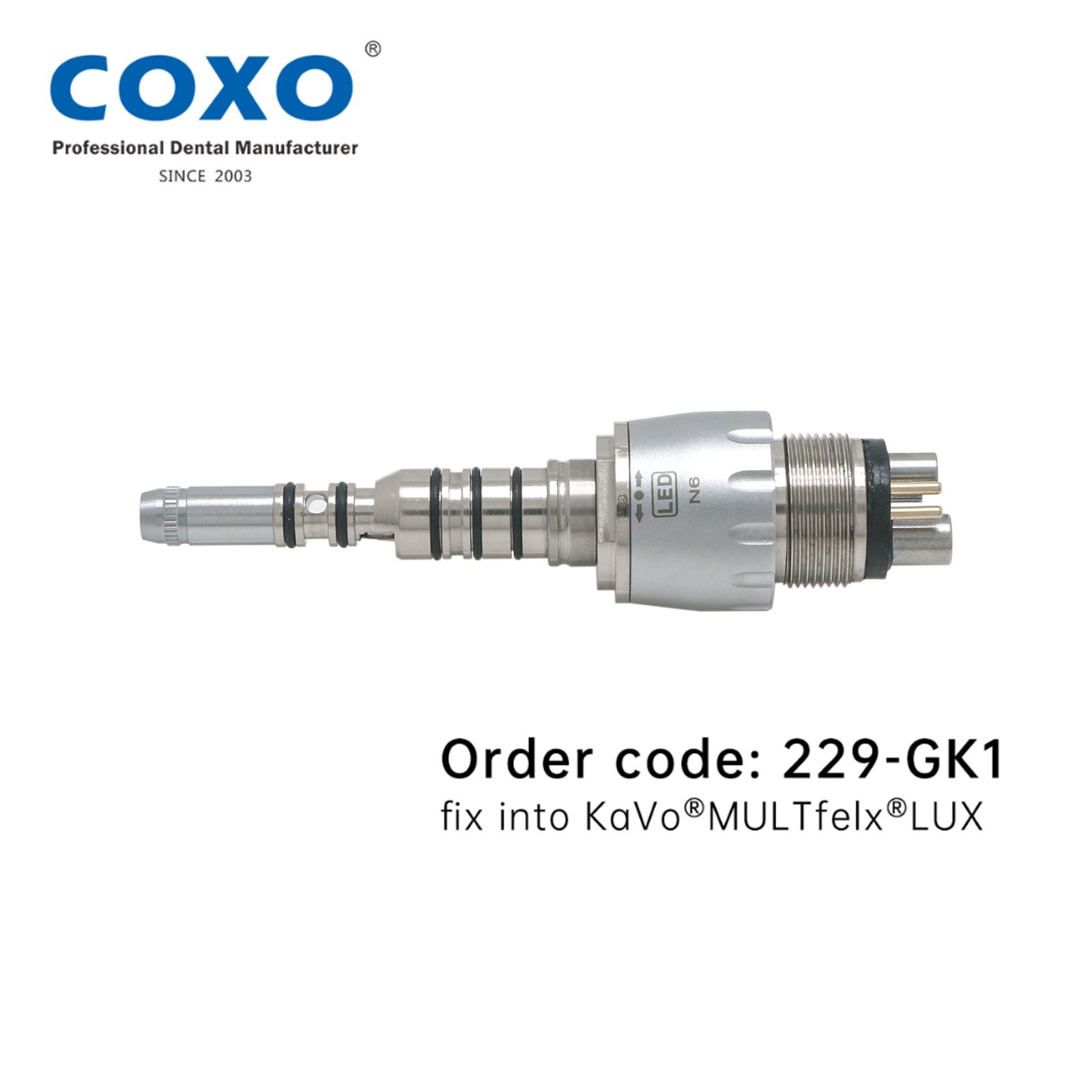 US COXO Dental Turbine High Speed Handpiece Fiber Optic Fit Kavo Multiflex LUX