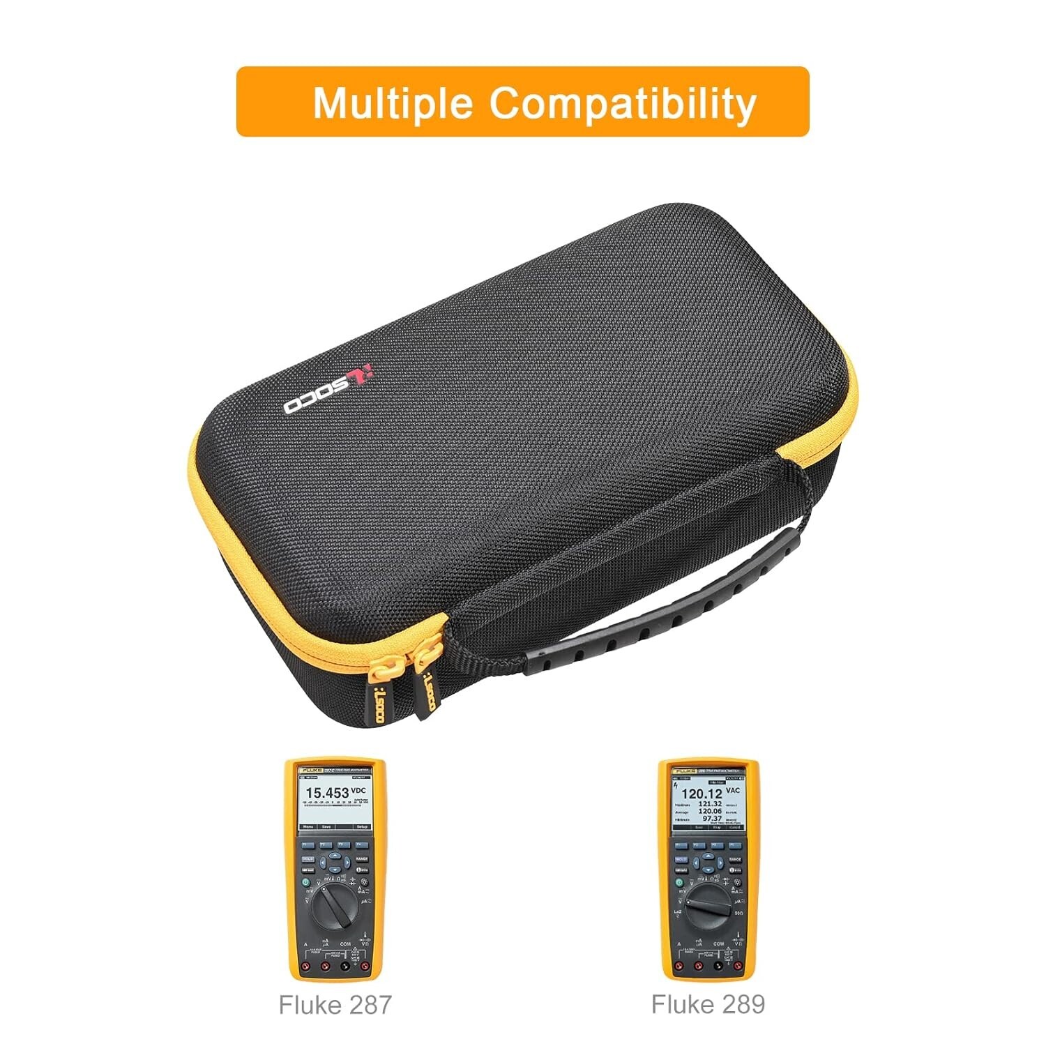 Hard Case for Fluke 289/287 & Works with UNI-T UT181A Datalogging Multimeter