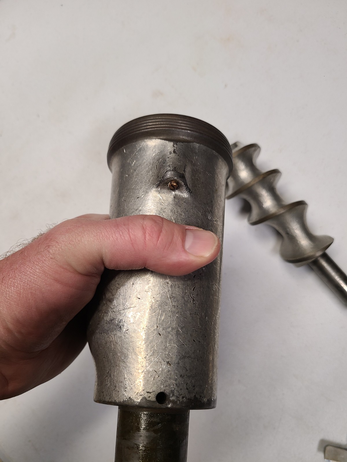 HOBART Meat Grinder Attachment And Tray See Details And Pictures