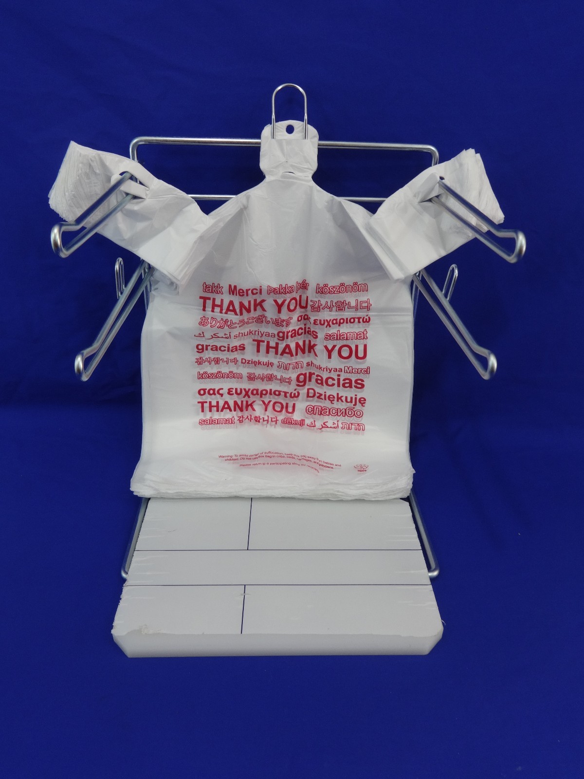 Multi Language THANK YOU T-Shirt Bags 11.5″ x 6″ x 20.5″ Plastic Retail Shopping