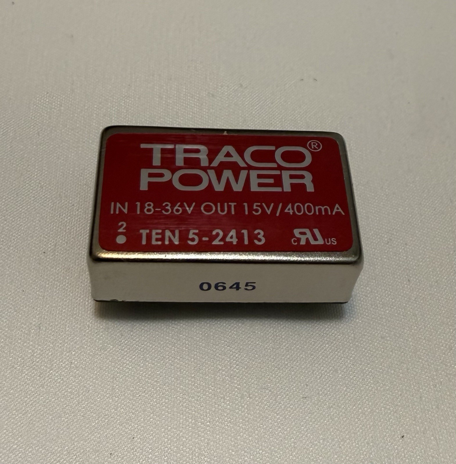 Brand New 1 PC TEN 5-2413 TRACO POWER DC DC CONVERTER 15V 6W ROHS 400mA Tested