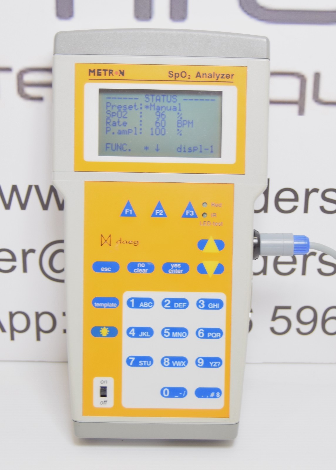 METRON daeg SpO2 analyzer With PTA-1Probe Test adapter box (30 days return)