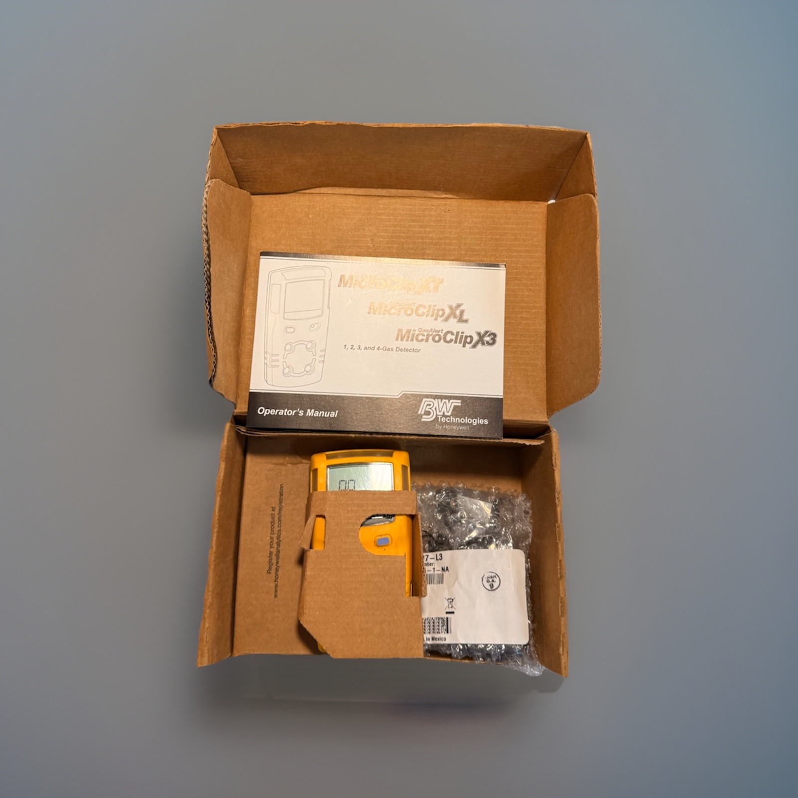 BW Technologies GasAlert MicroClip XL Multi-Gas Monitor, MCXL-XWHM-Y-NA
