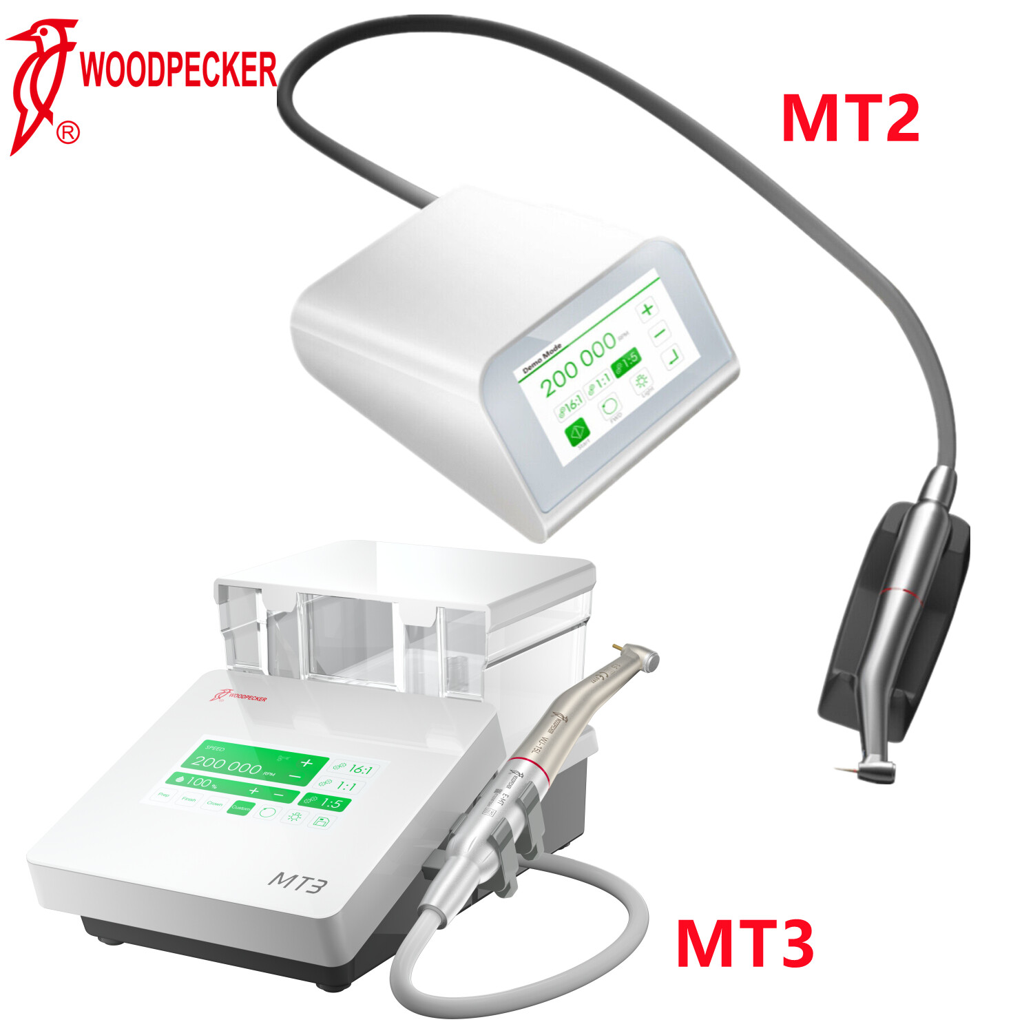 Woodpecker DTE Dental Electric Micro Motor MT2 MT3+ /1:1/1:4.2/1:5 LED Handpiece